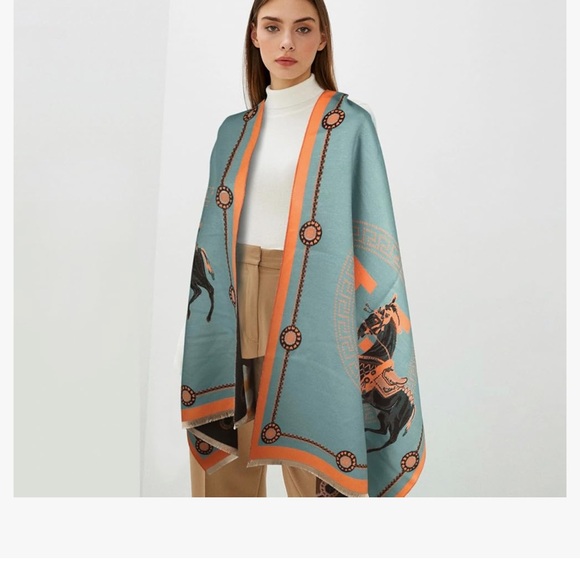 Elegant Grey and Orange Women's Jacket - Picture 4 of 6